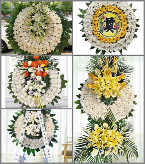 山东莱芜莱城区寨里镇前裴王村花圈速递